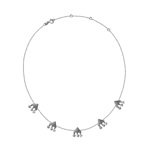 Hama 5 Dancing Pyramid Necklace - Azza Fine Jewellery
