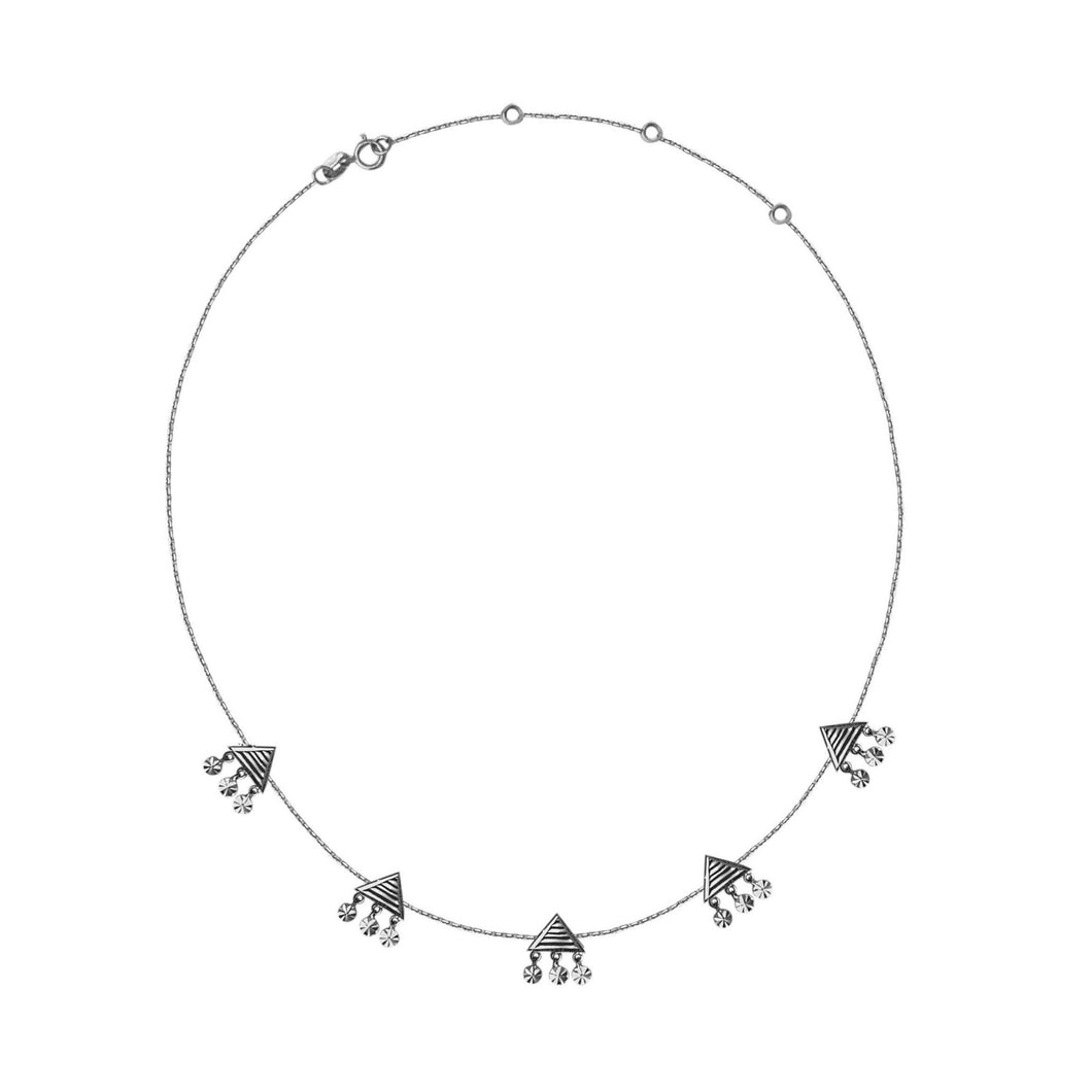Hama 5 Dancing Pyramid Necklace - Azza Fine Jewellery