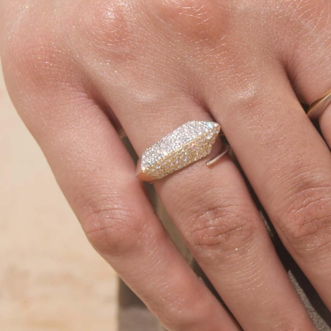 Palm Ring - Full Diamonds - Azza Fine Jewellery