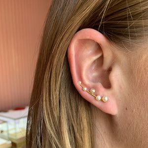 Pearl Ear Climbers - Azza Fine Jewellery
