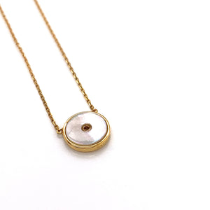 Birthstone Necklace in Bahraini Mother of Pearl - Azza Fine Jewellery