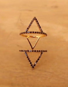 Hama Pyramid Rings - Azza Fine Jewellery